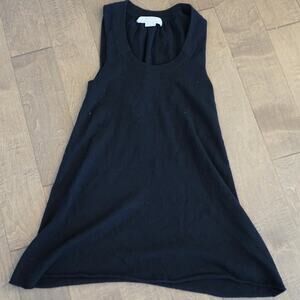 Alexander Wang Sleeveless Scoop Neck 100% Cashmere Dress Black Womens Size Small